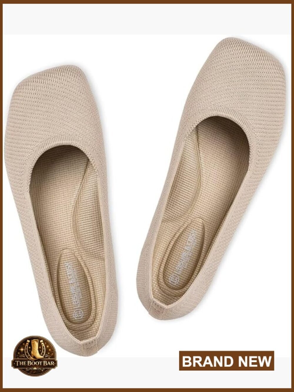 Wide Toe Box Ballet Flats Sewn Construction Knit Slip On Shoes for Women Casual